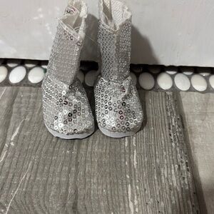 Sparkly Silver Kids Boots